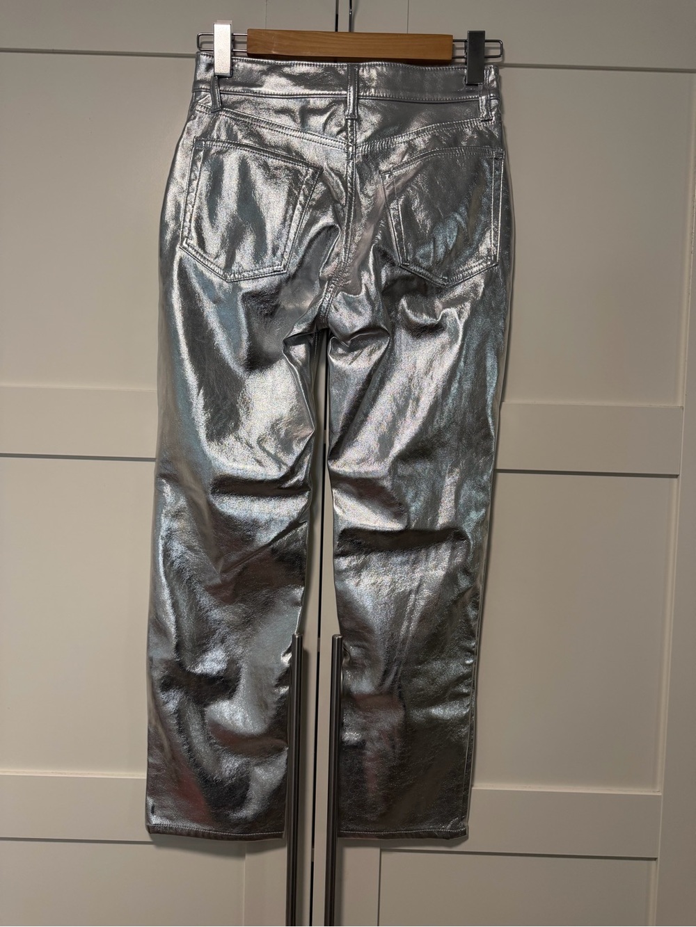 Gap Metallic Silver Straight-Leg Pants *Concert* pants! - Picture 5 of 11